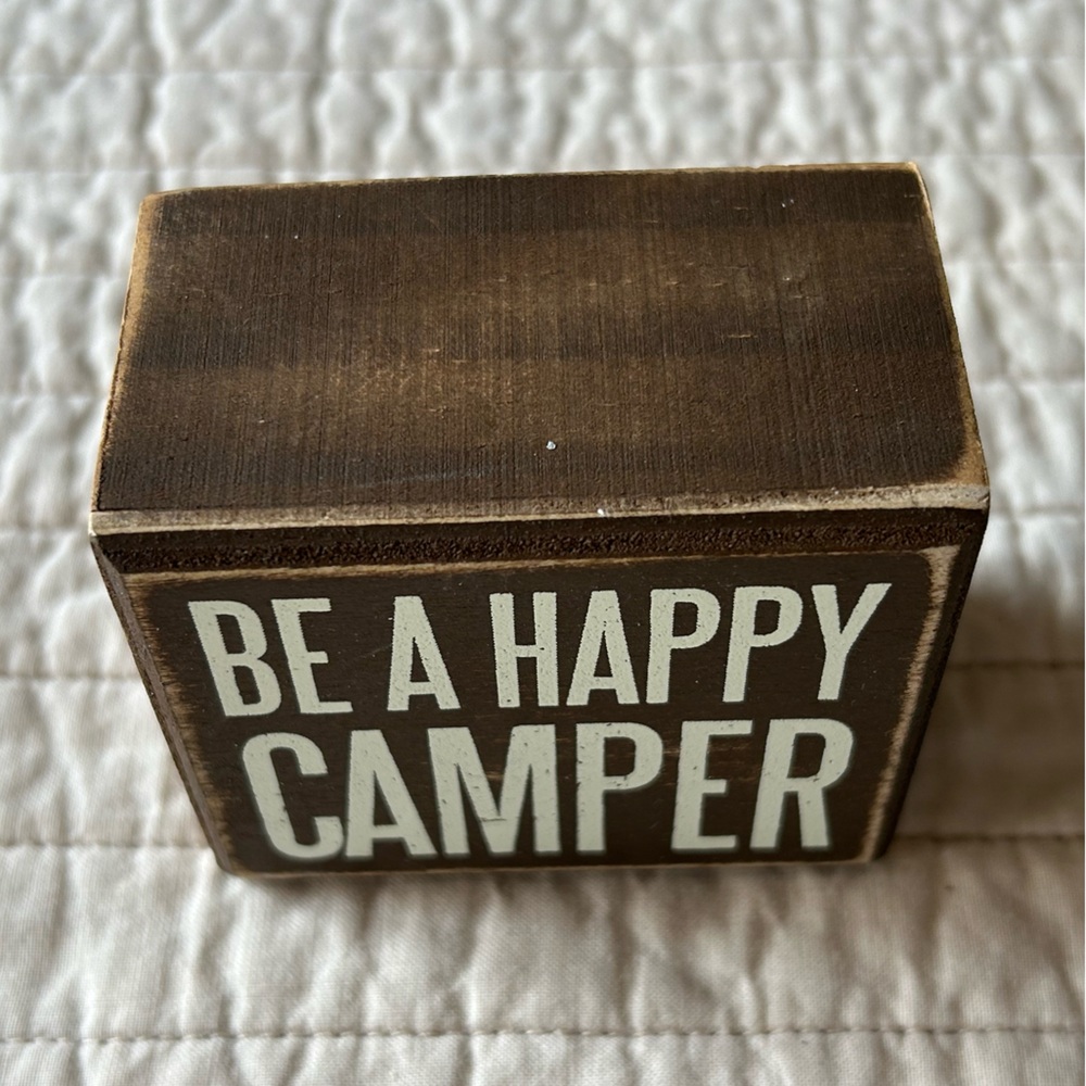 Be a Happy Camper Wooden Sign Home Decor
